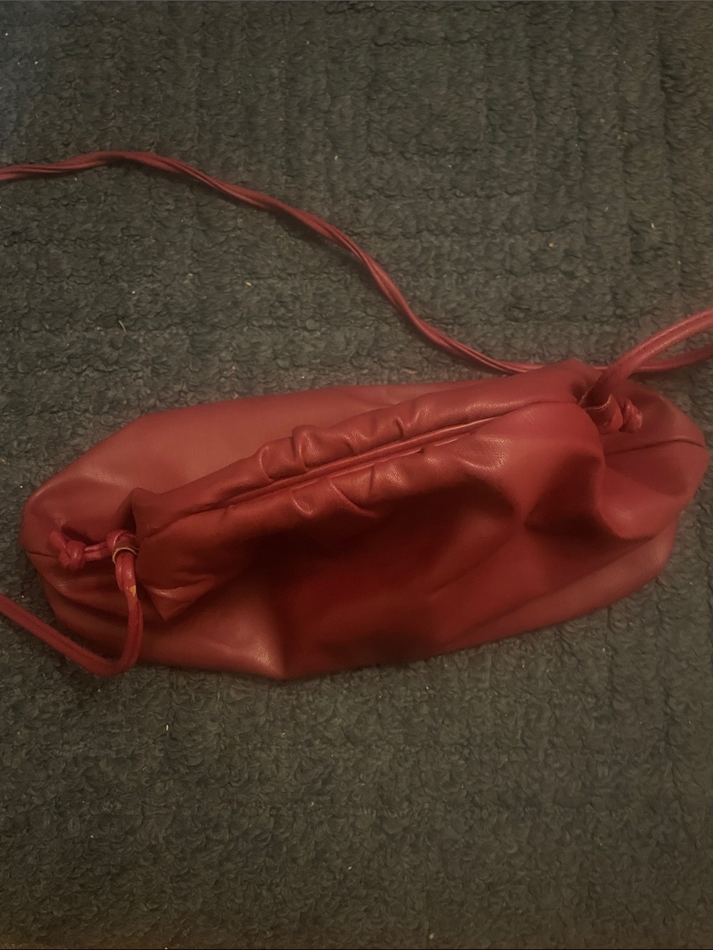 Source Unknown Burgundy Leather Shoulder Bag - Picture 7 of 10